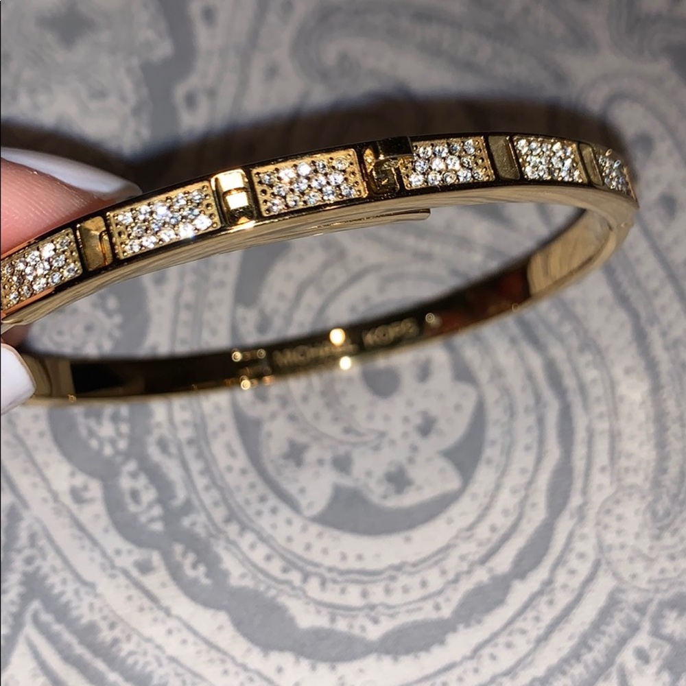 Gold Michael Kors Bracelet with Diamond Accents